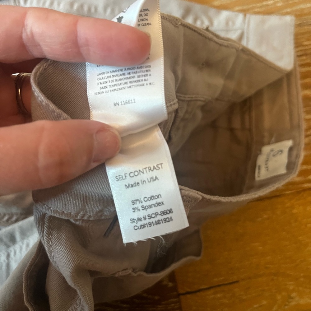 Self Contrast Anthropologie Georgia Utility Beige Wide Leg Pants - Picture 6 of 14